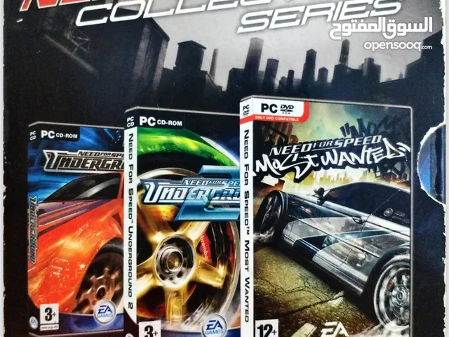 مجموعه اصليه من 3 اجزاء لعبة NEED FOR SPEED بحاله ممتازه ولا خدش