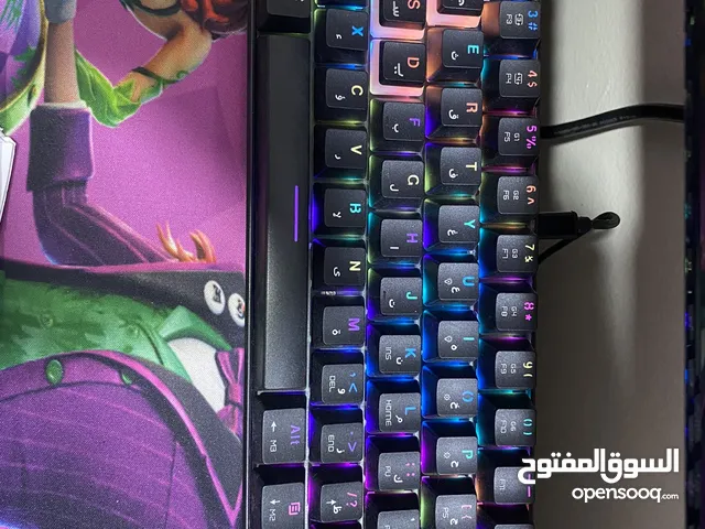 كيبورد Motospeed و rgb مع ماوس باد و ماوس rgb مع الكارتون و اضاءة rgb للبيع