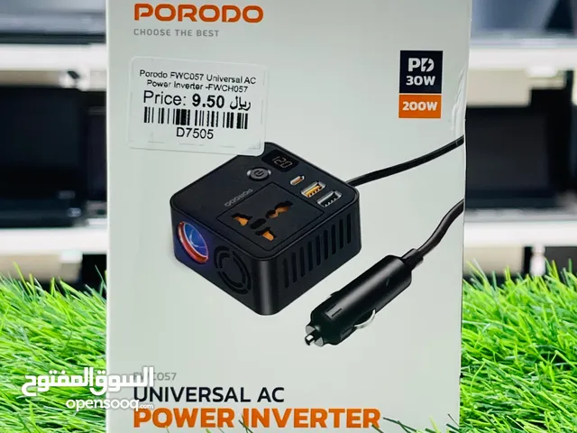 PORODO UNIVERSAL POWER INVERTER BLACK PD-FWCH057-BK