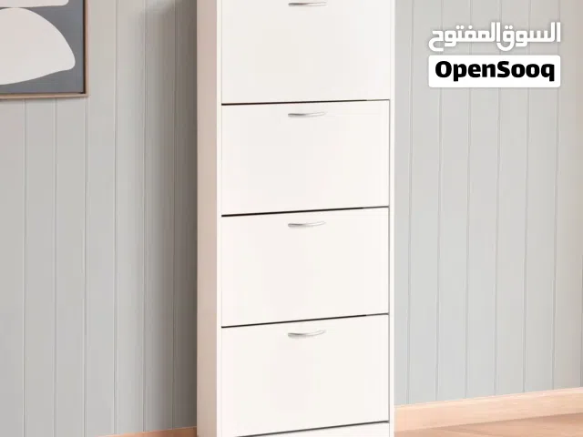 Shoe Cabinet (12 Pairs, 4 Drawers) – White  1 Year Old  Discovery Gardens