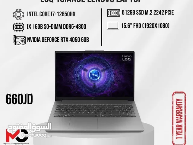 لابتوب لينوفو اي 7 جيمنج Laptop Lenovo Gaming LOQ i7 بافضل الاسعار