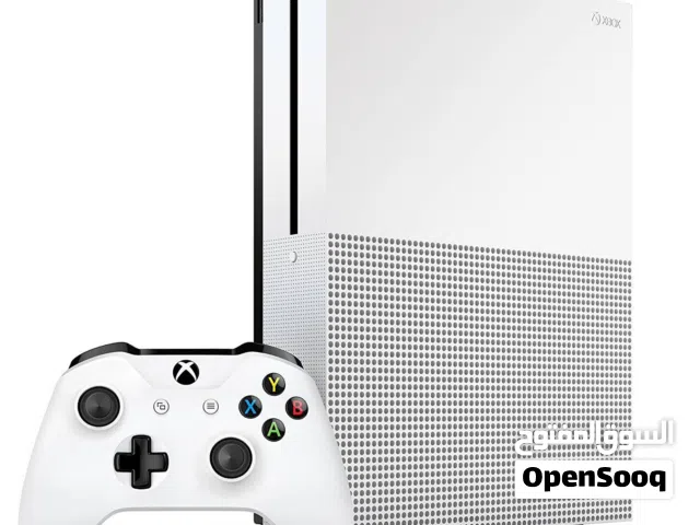 Xbox one s جهاز مع يد اصلية عليه العاب