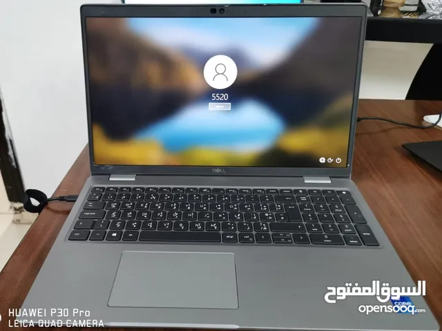 Dell Latitude 5520 شاشة 15 لمس بالكامل معالج Cor i7 Ram 32 الجيل 11 هارد 512 SSD كرت شاشه16 جي