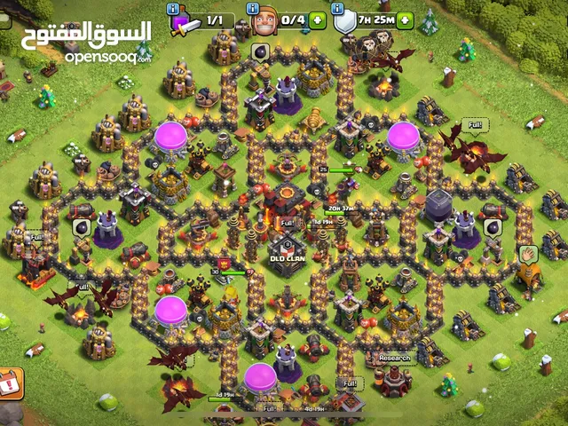 Clash of clans town hall 10 almost max 4 builders 200 gem barbarian 30 lvl
