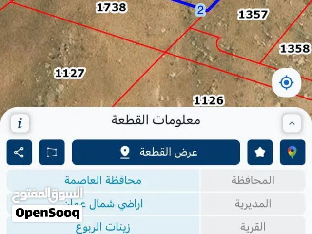 Residential Land for Sale in Amman Zinat Al-Rubue