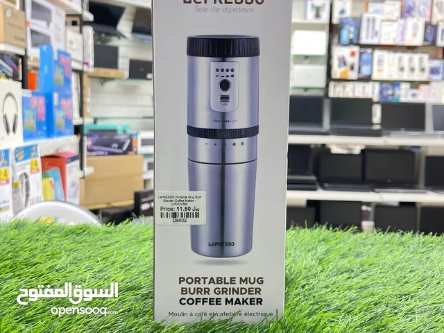 LEPRESSO PORTABLE MUG BURR GRINDER COFFEE MAKER 250ML SILVER LPGCMSM