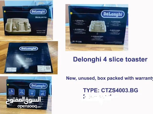 delonghi toaster never used imported from dubai 4 slicer