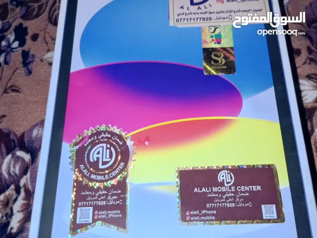 ايباد 10للبيع جديد كامل الملحقات  مع اليكلود الكامل او ايباد نضيف  او جديد  الون أزرق   الباطاريه 95