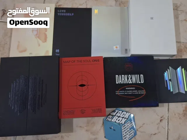البومات بي تي اس اصلية من كوريا للبيع، الالبومات محفوظة و نضيفة (فقط البوم be فيه شق صغير)