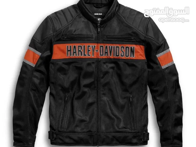 Harley Davidson Motorcycle Motorbike Racing Leather Track Jacket Including CE Armours Installed