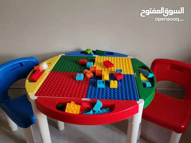طاولة دراسة للأطفال مع لوح مكعبات kids blocks table and desk