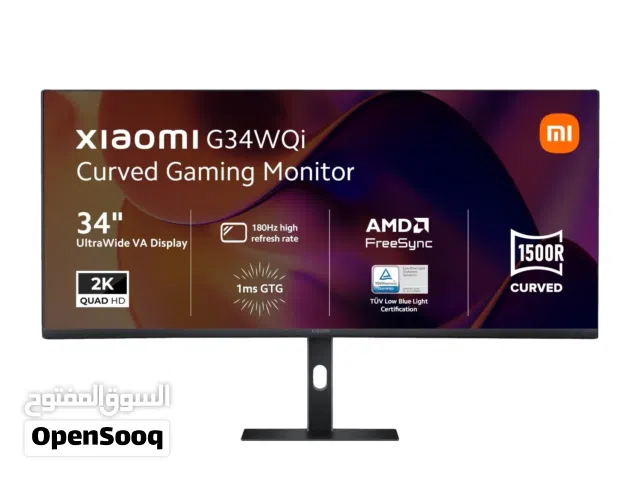 شاشة العاب 2026 G34WQI xiaomi جديدة مكرشمة