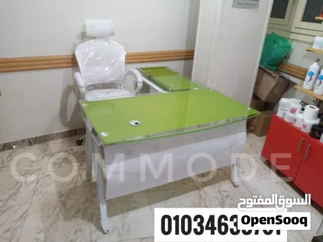 طقم إداري مودرن _ مكتب مدير زجاج سيكورت مقاوم للكسر _ مكاتب مديرين زجاج اثاث مكتبي متاح معاينه