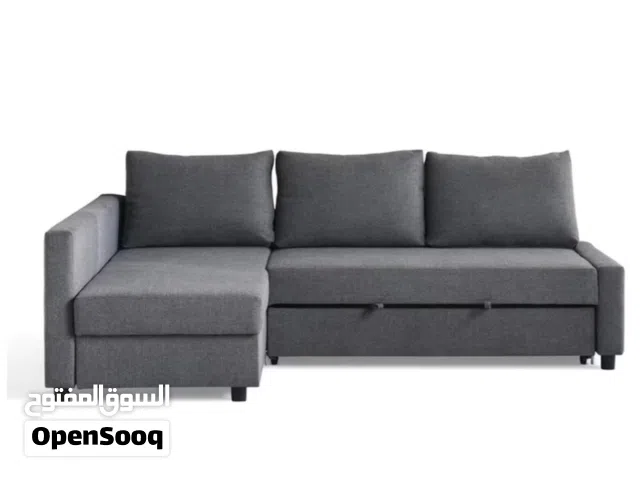 Grey L-shaped Sofa with Storage - Left Corner (Pan Home)