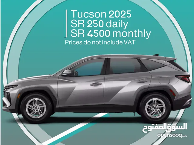 Hyundai Tucson 2025 for rent - Free delivery for monthly rental