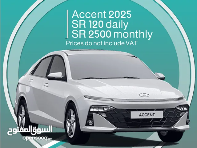 Hyundai Accent 2025 for rent in Khamis Mushait- Free delivery for monthly rental