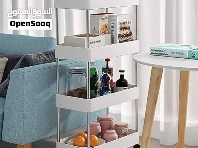 عربة متينة وعملية تتحمل الأوزان وتدوم طويلًا. أربع ارفف تتظيم .