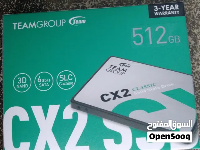 TEAMGROUP CX2 SSD 512GB SATA III جديد ومختوم