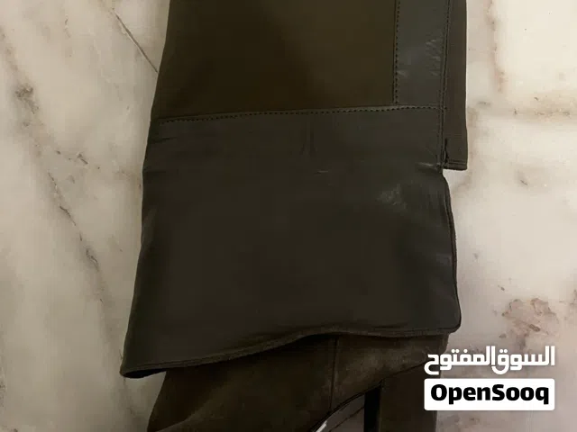 بوتس طوال شتوي و صيفي لون زيتي