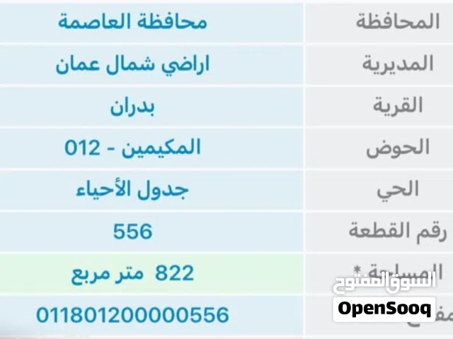 قطعة ارض ب اجمل مواقع شفابدران سكن ج