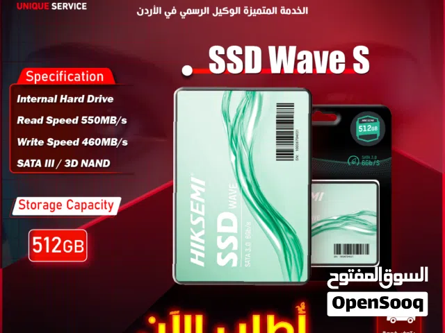 هارديسك داخلي سرعة عالية تخزين 512GB من هيكسيمي 512gb Speed 550MB Hiksemi SSD Wave S