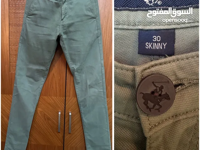 Polo pants. Skinny fit. Waist size 30. Olive green color