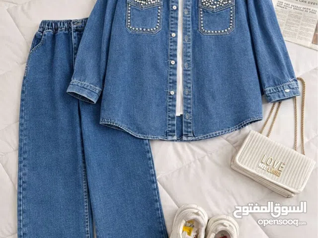 طقم قطعتين جينز 18