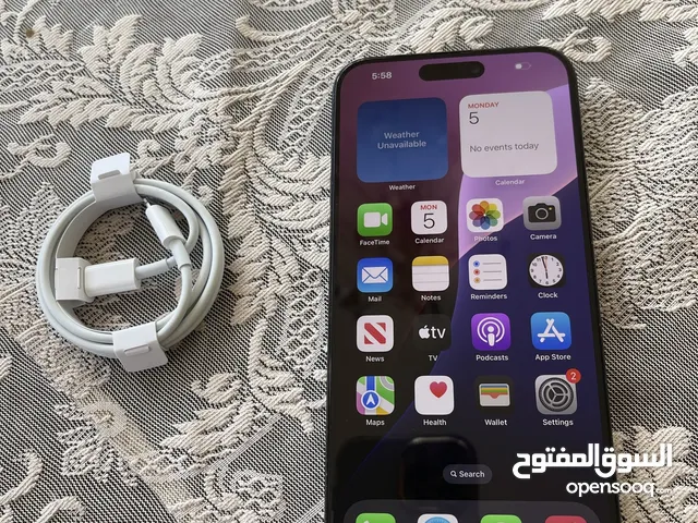iPhone 15 pro Max 256 gb Unlocked Like New ايفون 15 برو ماكس 256 جيجا شبه جديد بحالة الوكالة...