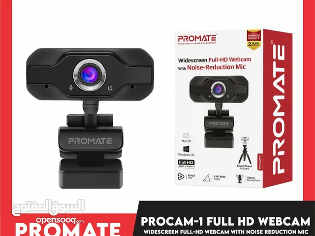 PROMATE Innovation and Excellence

QUALITY 2 YEARS

Widescreen Full-HD Webcam With Noise-Reduction M