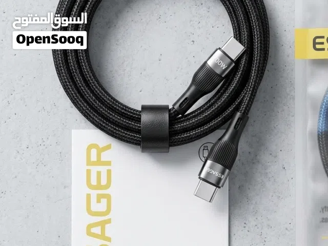 عنوان الإعلان: كيبل شحن Essager الخارق بقوة 100 واط (Type-C to Type-C) قماش مبروم - جديد
