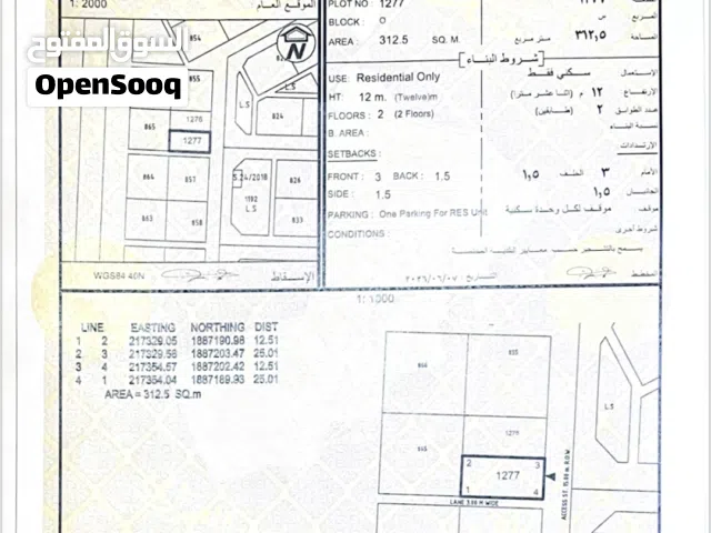 Residential Land for Sale in Dhofar Taqah