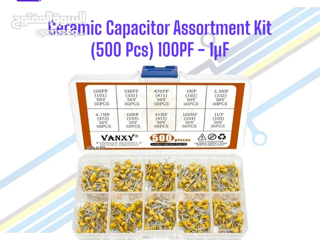 Ceramic Capacitor Assortment Kit (500 Pcs) 100PF - 1μF