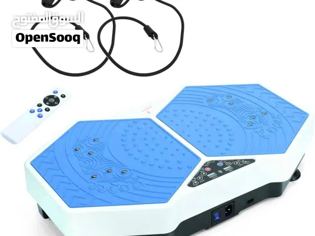 جهاز فيبريشن بلات من HYBONS يساعدك على شدّ الجسم وتنشيط العضلات بضغطة زر بمكانك + حبال مقاومة وريموت