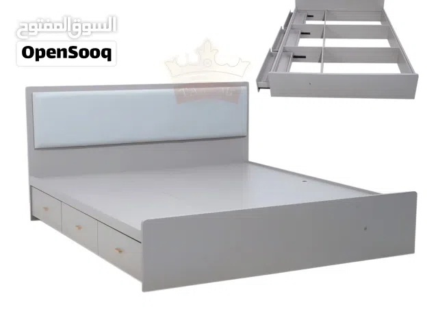 سرير خشبي جديد لشخصين بدون مرتبة new wooden double bed without martress