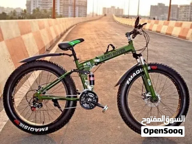 cycle.  carbon steel green color land Rover fat foldable cycle.  size 26
