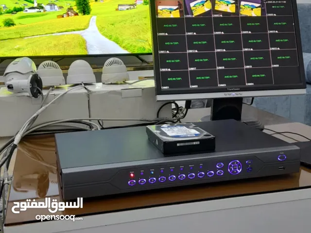 منظومة كميرات مراقبة جديدة تشغل 24 كميرا + شاشة عرض + 4 كميرات