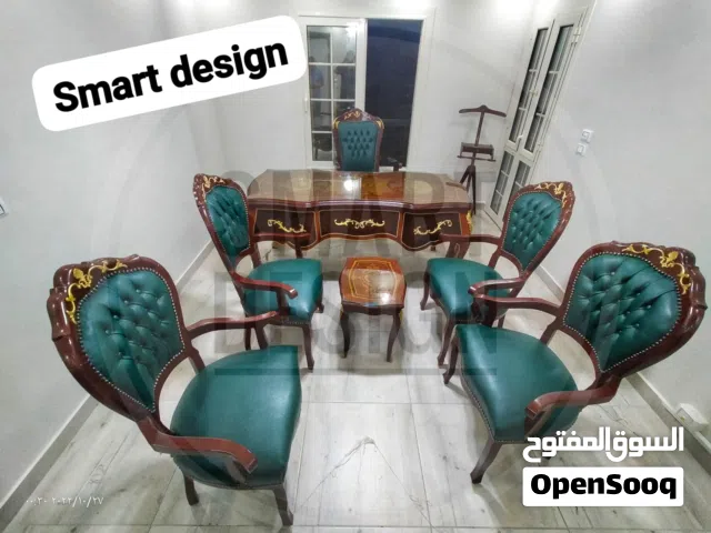 مكتب خشب زان احمر مطعم بالنحاس /مكتب وزاري/مكتب فرنساوي/مكتب إداري/مكتب كلاسيك
