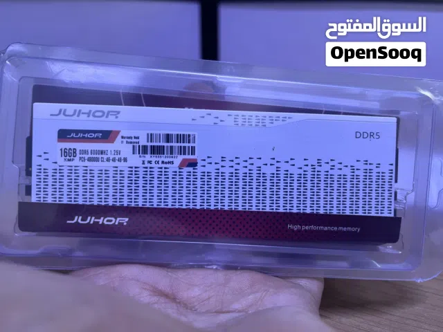 رام DDR5 احترافي 16GB بسرعة 6000MHz – أداء قوي للألعاب والتصميم  Juhor