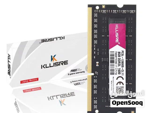 متوفر رام لاپتوپ DDR3L 8GB 1600MHZ من براند KLLISER  DDR3L 8GB 1600MHZ LAPTOP RAM