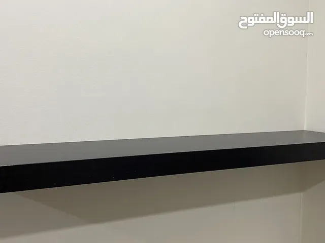 Wall shelf, black-brown, 110x26 cm