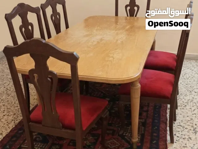 طاولة سفرة خشب زان+8 كراسي+سجادة صوف فخمة جدا