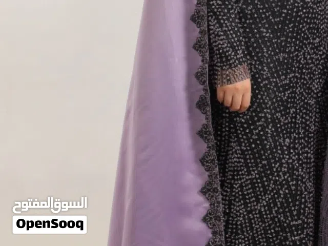 طقم بيبي بلو كريب فستان اسود سهرة توب حنة