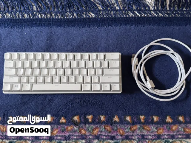 Razer Huntsman Mini Mercury White – Purple Switches (60% Mechanical Keyboard)