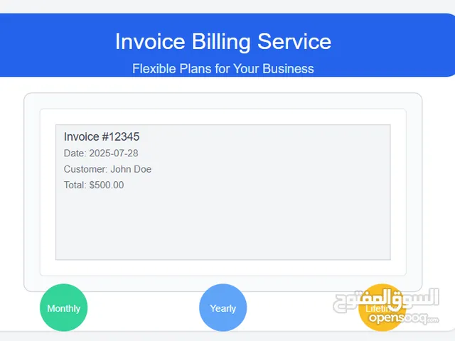 Introducing Our Invoice Billing Service – Simple, Flexible, and Reliable!