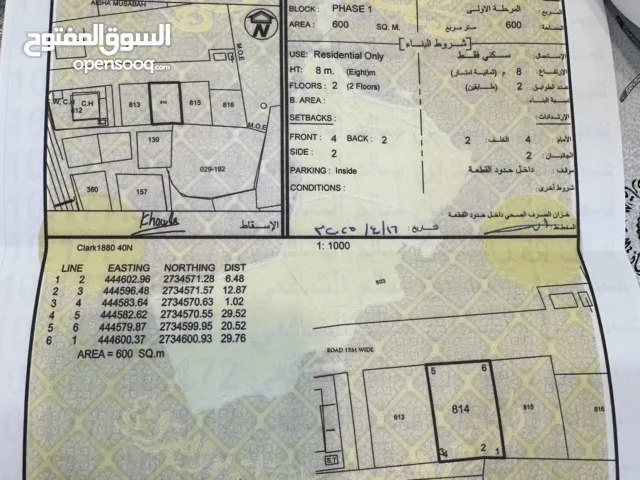 ثلاث اراضي سكنية للبيع منطقة الغوابي خلف هايبرماركت البر التجاري