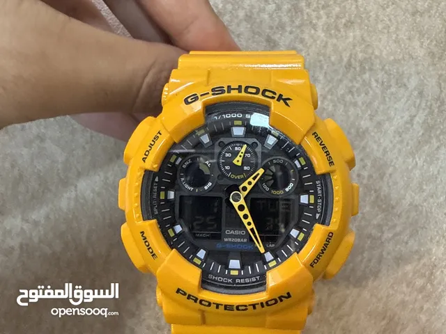 Casio G-Shock GA-100A - Yellow, Shock-Resistant, Water-Resistant 200m + FREE EXTRA WATCH!