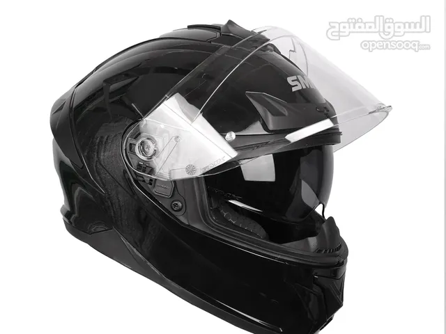 Black glossy helmet SMK DOT and ECE approved