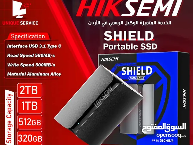 هارديسك خارجي تصميم ضد تلف البيانات من هيكسيمي Hiksemi Shield Portable SSD 320GB - 2TB USB3.2