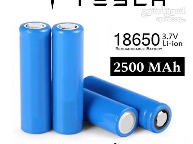 بطاريات ليثيوم 2500mAh  18650 فعلي أصلية نخب اول صناعة تيسلا
