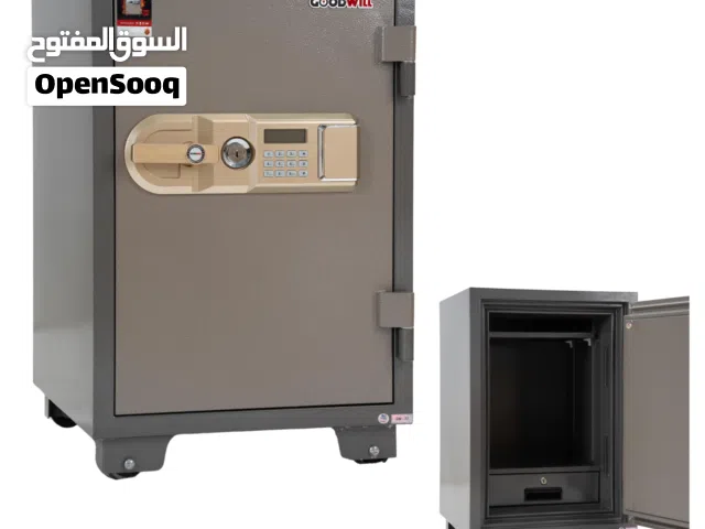 خزنة أمان حديد رقمية فاخرة GOODWILL – حماية عالية بتصميم أنيق (بيج + ذهبي) safe box